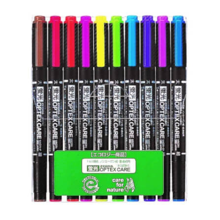 ปากกาไฮไลท์ 2 หัว ZEBRA OPTEX CARE 10C แพ็ค 10 สี_0